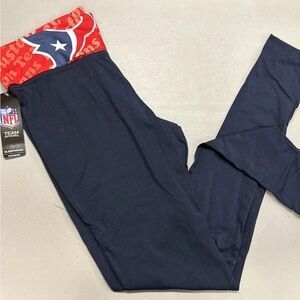 NFL Houston Texans Leggings M L XL Black Red Lounge Pants Football NWT